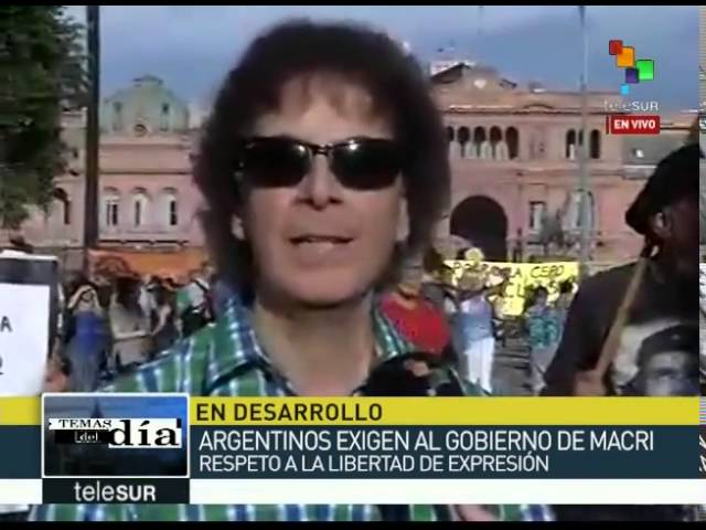 Argentinos exigen al gobierno de Macri respeto a libertad de expresión